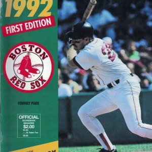 1992 Boston Red Sox program