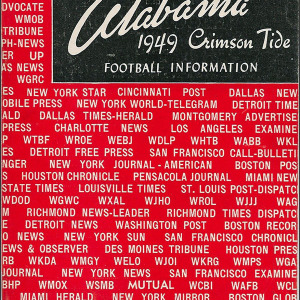 College Football Media Guide: Alabama Crimson Tide (1949)