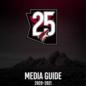 2020-21 Arizona Coyotes media guide