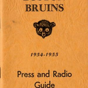1954-55 Boston Bruins media guide