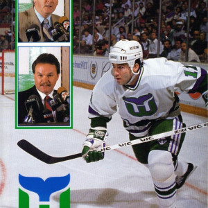 1989-90 Hartford Whalers media guide/yearbook