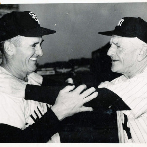 Chicago White Sox press photo (Al López and Casey Stengel, 1957)