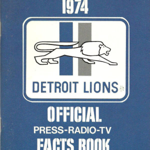 1974 Detroit Lions media guide