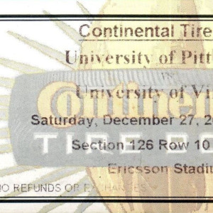 2003 Continental Tire Bowl ticket