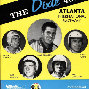 1962 Dixie 400 program