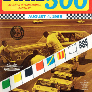1968 Dixie 500 program
