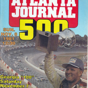 1981 Atlanta Journal 500 program