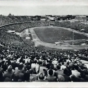 1954 Budapest Népstadion postcard