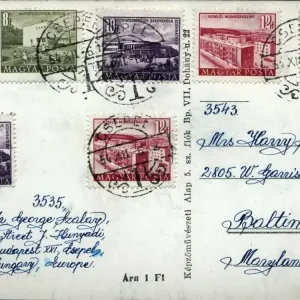 1954 Budapest Népstadion postcard