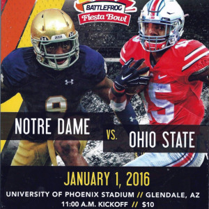 2016 Fiesta Bowl (January) program