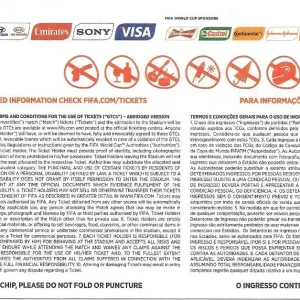 2014 FIFA World Cup ticket