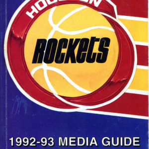 1992-93 Houston Rockets media guide
