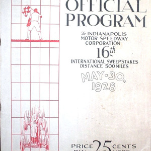1928 Indianapolis 500 program