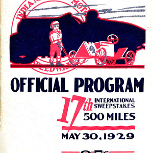 1929 Indianapolis 500 program