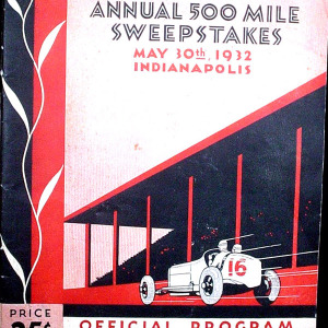 1932 Indianapolis 500 program