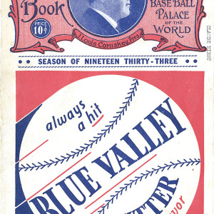 1933 Major League Baseball All-Star Game program