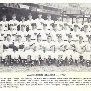 1957 Washington Senators Team Photo