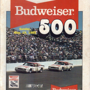1985 Budweiser 500 program