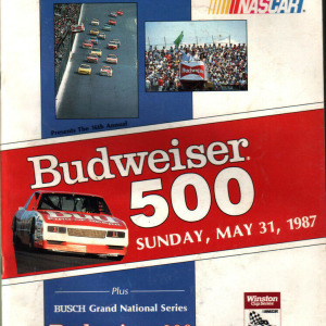 1987 Budweiser 500 program