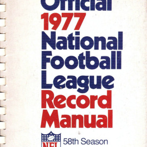 1977 National Football League (NFL) record manual
