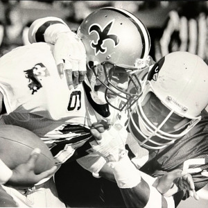 New Orleans Saints press photo (Rueben Mayes & Freddie Joe Nunn, 1986)