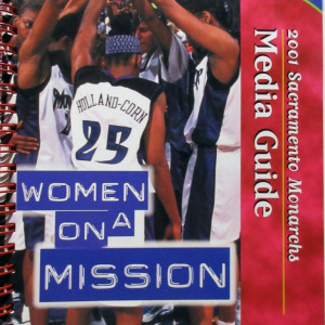 2001 Sacramento Monarchs media guide