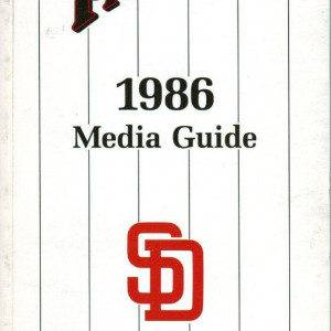 1986 San Diego Padres media guide