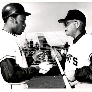 San Francisco Giants press photo (Bobby Bonds, Charlie Fox)