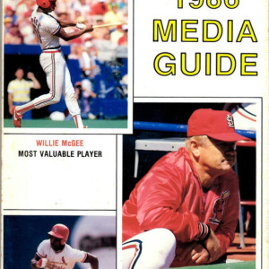 1986 St. Louis Cardinals media guide