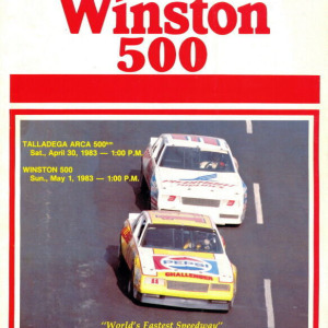1983 Winston 500 program