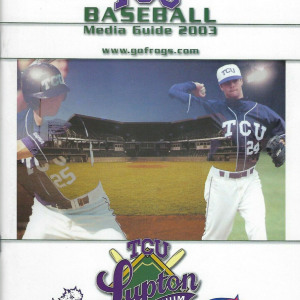 2003 TCU Horned Frogs baseball media guide