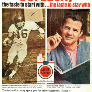 Lucky Strike ad (Frank Gifford, 1962)