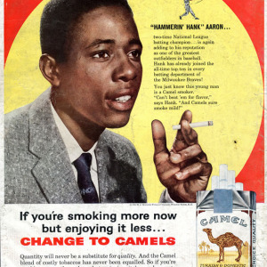 Camel ad (Hank Aaron, 1962)
