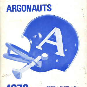 1970 Toronto Argonauts media guide