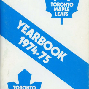 NHL Media Guide: Toronto Maple Leafs (1974-75)