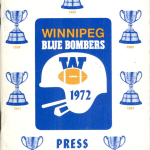 1972 Winnipeg Blue Bombers media guide